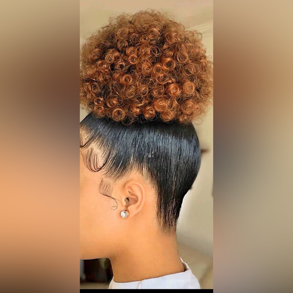 ✨NEW Drawstring Curly High Puff Hairpiece - Brown 1b/30